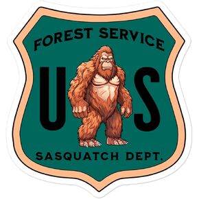 US Forest Service Sasquatch Dept Sticker Window Souvenir Decal Vinyl Small Waterproof Bottle Mug Passport Book Scrapbook Notebook Laptop Tumbler Skateboard Computer Phone Size 4" Gift ID44990 in Kuwait