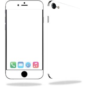 MightySkins Skin Compatible with Apple iPhone SE (2020) / 7/8 - Solid White | Protective, Durable, and Unique Vinyl Decal wrap Cover | Easy to Apply, Remove, and Change Styles | Made in The USA