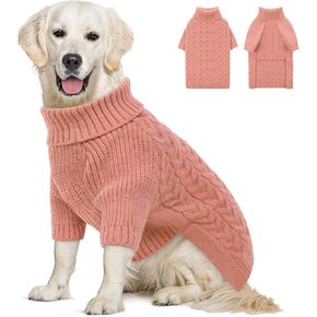 Queenmore XS Dog Sweater, Dog Christmas Sweater, Warm Soft Sweaters for Dogs Girl Boy, Knit Winter Coat for Frenchie, Dachshund, Bulldog (Blue, XS)