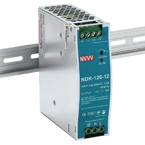 12Vdc 10Amp DIN-Rail Power Supply NDR 120W, Input:100-240VAC,Output:12VDC,Power Supply Switch Switching Converter DC