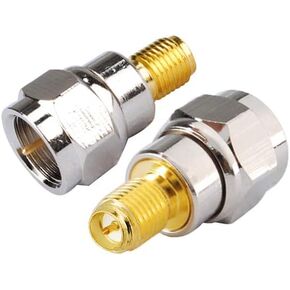 Coax Adapter F to SMA adapter RP-SMA Female to F Male Plug connector (2pcs)