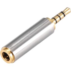 uxcell 2.5mm Stereo 4 Pole Male to 3.5mm Female Connector Video Adapter Coupler Converters Zinc Alloy