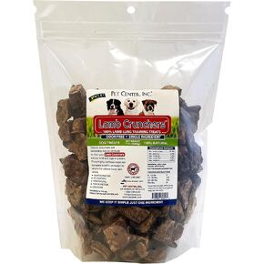Pet Center, Inc Lamb Crunchers - Lamb Lung Dog Training Treats - Premium Quality, 100% Natural, Single Ingredient - Dog Treats for Small and Large Breeds - Great Flavor - 7 oz