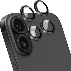T Tersely [4 Pack] Camera Lens Protector for iPhone 16 Pro/ 16 Pro Max 2024, 9H Transparent Camera Tempered Glass Protective Cover - Black
