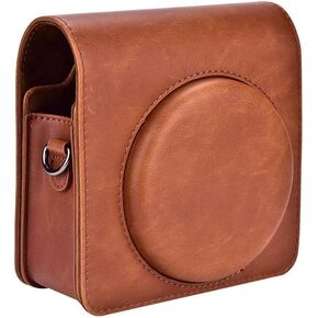 Camera Case, Protective Leather Camera Case for Fujifilm SQ6Instant Film Camera Premium PU Leather Cover with Removable/Adjustable Strap (Optional)(Black)