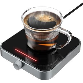 Maestri House Mug Warmer, Electric Coffee Cup Warmer for Desk with 3-Temp Settings,Auto Shut Off, Constant Temperature Heating for Beverage, Milk, Tea and Hot Chocolate at Home & Office (Golden)