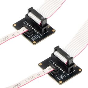 JTAG (2x10 2.54mm) to SWD (2x5 1.27mm) Adapter Board Breakout Board Jtag Debug Board with IDC Ribbon Connector Flat Ribbon Cable Female to Female Length 200mm/7.87in
