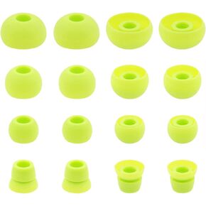 ALXCD Ear Tips for Powerbeats3 Wireless Earphone, SML 3 Sizes 6 Pair Earbud Tips & 2 Pair Double Flange Silicone Replacement Ear Tip Cushion, Fit for Beats Powerbeats 3 Wireless 3 [8 Pair](Black)