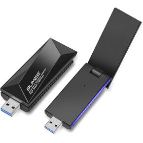 USB WiFi Adapter 1300Mbps Foldable Dual Band Wireless Network Dongle for Desktop Laptop PC