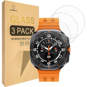 Mr.Shield Screen Protector compatible with Samsung Galaxy Watch Ultra [47mm] LTE [Tempered Glass] [3-Pack] [Japan Glass with 9H Hardness]