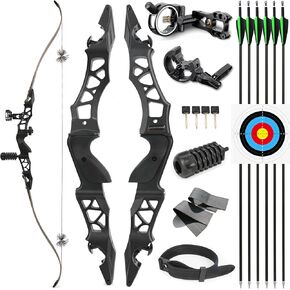 ILF Recurve Bow 64" Takedown Hunting Recurve 30-60Lbs Bow CNC Riser Right Handed Hunting Bow