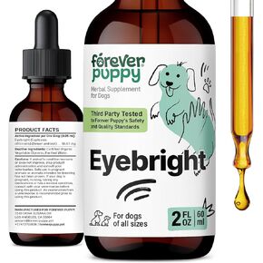 Eyebright Drops for Dogs - Dietary Eye Supplement for Dogs of Small, Medium & Large Breed - Liquid Eye Vitamins for Soothing Irritation - Dog Food Supplements for Eye Care w/Eyebright Herb - 2 oz
