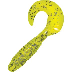 Kalin's Lunker Grubs (10 Pack), Chartreuse Salt & Pepper, 5"