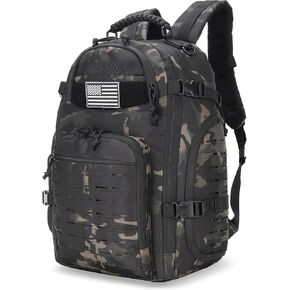 WINTMING 45L Military Tactical Backpack for Men 3 Day Assault Pack Army Molle Travel Hiking backpack (Army Green)