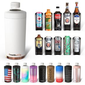 Universal Buddy XL Can Cooler by Frost Buddy - Fits 12-ounce, 16-ounce, 20-ounce, and 24-ounce Cans and Bottles - Keep Your Drinks Refreshingly Chilled for over 12 hours Emerald Elegance