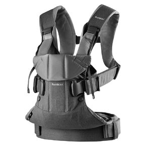 BabyBjörn Baby Carrier One, Woven, Denim Grey/Dark Grey