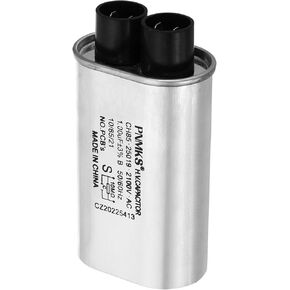 PATIKIL Microwave Capacitor, 1uF AC 2100V High Voltage Capacitor 20mm Pin Distance for Universal Microwave Oven, Silver Tone
