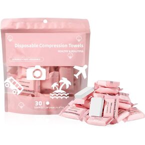 Compressed Towel Tablets Large Size, 23.6 x 11.8 inch 6 Pcs Disposable Portable Towel Individually Packed Coin Tissue for Travel, Camping, Hiking, Sport, Beauty Salon and Other Outdoor Activities in Kuwait