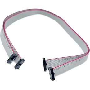 2-Pack 16 Pins 30 cm 12 Inches 1.27mm 0.05" 16P 2x8 F/F Mini Female IDC SWD Cable Connector 0.635mm 0.25" Pitch 16 Conductors (16P-FF-30cm-2PK)