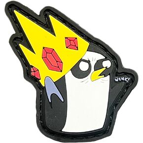 Gunter Penguin of Adventure Time PVC Morale Patch | Hook & Loop Backing
