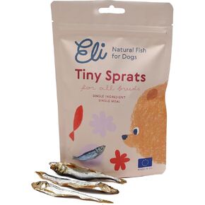Eli Baltic Sprats 3 oz - Naturals Premium Dog Treats, Whole Fish, Rich in Protein & Omega 3, Grain Free, Single Ingredient, Hypoallergenic, Gluten Free, Air Dried, Training Treat