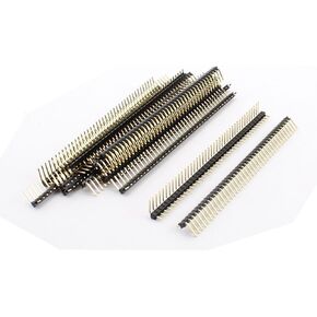 uxcell 17Pcs PBC 40Pin 2.54mm Single Row Right Angle Header Connector Strip