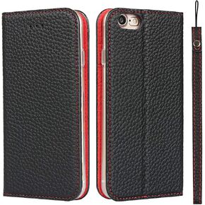 Ｈａｖａｙａ for iPhone 15 Leather case iPhone 15 Wallet case with Card Holder Flip Folio Genuine Leather Cover with Credit Card Slots for Men and Women-Sky Blue Phone Case