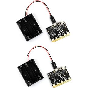 2pcs AA Battery Holder 3 Slots 4.5V Wire with Micro USB Connector Compatible with Micro:bit Raspberry Pi Zero