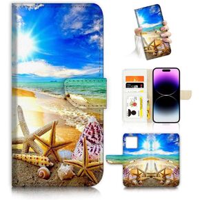 for iPhone 14 Pro Max Art Designed Flip Wallet Style Cover Case Fancy Flower Full Body Protection AD003 (#24886 Purple Rose Flower i14pmax)