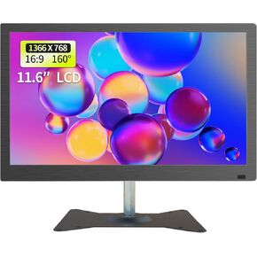 13.3 Inches Security Monitors & Displays, 1920x1080 Resolution, HD、VGA、PC Audio Interface, Built-in Speaker LCD Display Suitable for PC, Microcomputer, Camera, Microphone