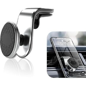 Pack-1 Car Air Vent Phone Mount with Adhesive, 360° Adjustable Durable Metal Vehicle Phone Holder for 3-7In Phone, Universal Automotive Phone Storage Accessories for Truck SUV Car (Black)