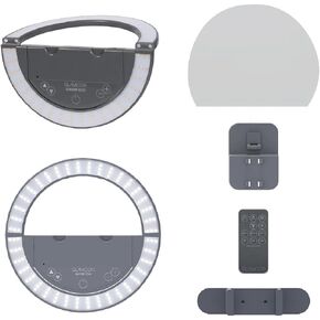 GLAMCOR Sunrise ECO Plus Pro Kit | Professional Portable and Foldable LED Ring Light (White)