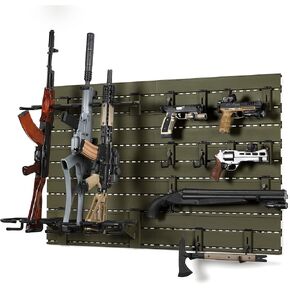 Savior Equipment Wall Rack System Heavy-Duty Steel Tactical Rifle Carbine Shotgun Handgun Storage Wall Mount, Modular Firearms Gun Wall Gear Accessories Organizer, Holds up to 6 Rifles & 6 Pistols
