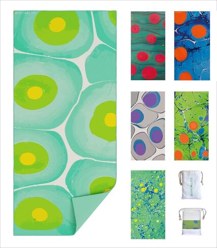 Microfiber Beach Towel, Quick Dry, Sand Free, Lightweight, Compact, Large Size, Perfect for Pool, Camping, Hiking, Yoga, Travel, Beach (Violet Pearls) in Saudi Arabia