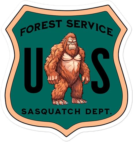 الولايات المتحدة خدمة الغابات Sasquatch Dept ملصق نافذة تذكارية ملصق فينيل صغير مقاوم للماء زجاجة القدح جواز السفر كتاب القصاصات دفتر الكمبيوتر المحمول بهلوان لوح التزلج الكمبيوتر الهاتف حجم 4 "هدية ID44990 in Saudi Arabia