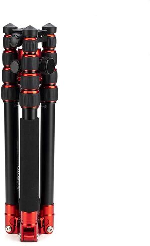 MeFOTO GlobeTrotter Classic 64.2" Aluminum Travel Tripod/Monopod w/Case, Twist Locks, Triple Action Ballhead w/Arca Swiss Plate - Red (A2350Q2R) in Saudi Arabia