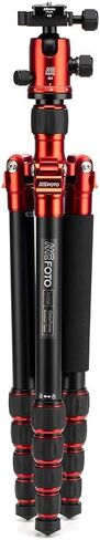 MeFOTO GlobeTrotter Classic 64.2" Aluminum Travel Tripod/Monopod w/Case, Twist Locks, Triple Action Ballhead w/Arca Swiss Plate - Red (A2350Q2R) in Saudi Arabia