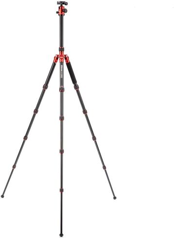 MeFOTO GlobeTrotter Classic 64.2" Aluminum Travel Tripod/Monopod w/Case, Twist Locks, Triple Action Ballhead w/Arca Swiss Plate - Red (A2350Q2R) in Saudi Arabia