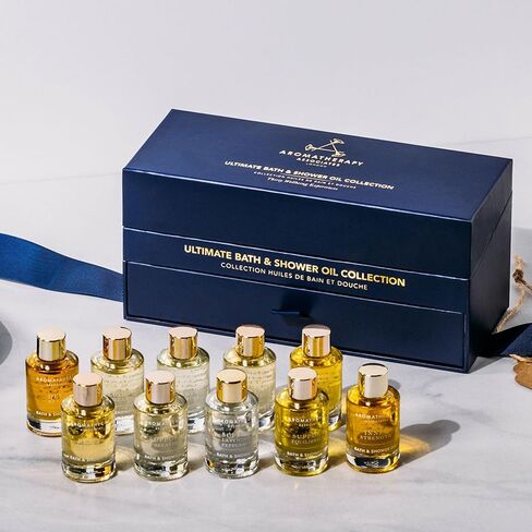 Aromatherapy Associates Ultimate Wellbeing Bath & Shower Oil. Selection of 10 Premium Bath and Shower Oils (0.3 fl oz Each) in a Decorative Gift Box in Saudi Arabia
