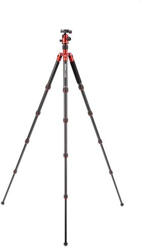 MeFOTO GlobeTrotter Classic 64.2" Aluminum Travel Tripod/Monopod w/Case, Twist Locks, Triple Action Ballhead w/Arca Swiss Plate - Red (A2350Q2R) in Saudi Arabia
