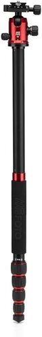 MeFOTO GlobeTrotter Classic 64.2" Aluminum Travel Tripod/Monopod w/Case, Twist Locks, Triple Action Ballhead w/Arca Swiss Plate - Red (A2350Q2R) in Saudi Arabia