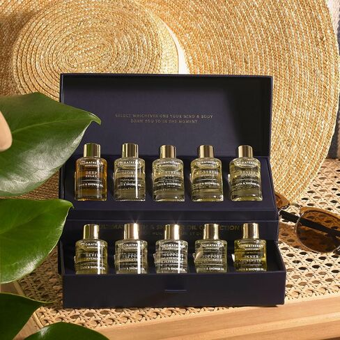 Aromatherapy Associates Ultimate Wellbeing Bath & Shower Oil. Selection of 10 Premium Bath and Shower Oils (0.3 fl oz Each) in a Decorative Gift Box in Saudi Arabia