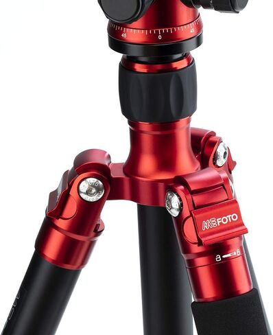 MeFOTO GlobeTrotter Classic 64.2" Aluminum Travel Tripod/Monopod w/Case, Twist Locks, Triple Action Ballhead w/Arca Swiss Plate - Red (A2350Q2R) in Saudi Arabia
