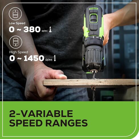 Greenworks 24V Brushless Cordless Compact 1/2 in. Drill/Driver Kit (Keyless Ratcheting Metal Chuck /530 in.-lbs. /21+1 Clutch Position/LED Light), 2×2Ah Battery and Fast Charger Included in Kuwait