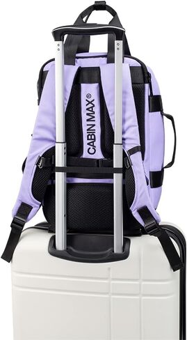 Memphis 20L 16x10x8 (40x25x20cm) Travel Backpack -with Internal Compression System - Free Carry On allowances. Durable Recycled Polyester (Lavender) in Saudi Arabia