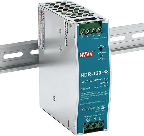 12Vdc 10Amp DIN-Rail Power Supply NDR 120W, Input:100-240VAC,Output:12VDC,Power Supply Switch Switching Converter DC in Saudi Arabia