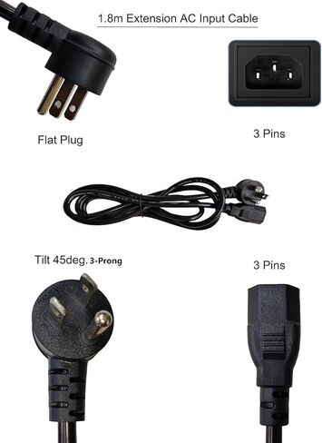 مصدر طاقة 12 فولت تيار مستمر 5 أمبير 60 واط محول تيار متردد/تيار مستمر 100-240 فولت، 50/60 هرتز 12 فولت 5 أمبير، مصدر طاقة 12 فولت 5 أمبير مع قابس مخرج تيار مستمر 5.5 مم × 2.5 مم، [9 أقدام] in Kuwait