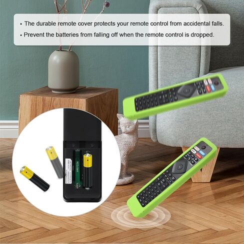 CHUNGHOP Silicone Remote Case ONLY for Philips Android TV Remote Control RF402A-V14 NH800UP URMT47CND0 BT800 URMT26RST004, Remote Cover Washable, Shockproof - Glow Green in Saudi Arabia