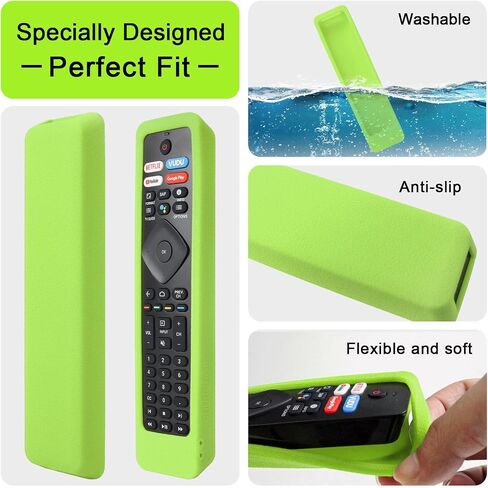 CHUNGHOP Silicone Remote Case ONLY for Philips Android TV Remote Control RF402A-V14 NH800UP URMT47CND0 BT800 URMT26RST004, Remote Cover Washable, Shockproof - Glow Green in Saudi Arabia