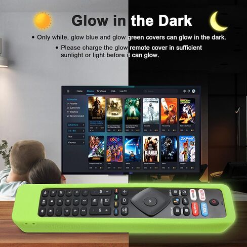 CHUNGHOP Silicone Remote Case ONLY for Philips Android TV Remote Control RF402A-V14 NH800UP URMT47CND0 BT800 URMT26RST004, Remote Cover Washable, Shockproof - Glow Green in Saudi Arabia